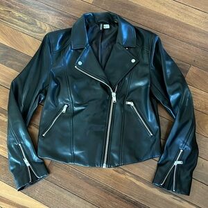 H&M Divided Faux Leather Hacket, size 10